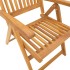 Juego de comedor de jardín 3 piezas madera maciza de