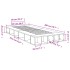 Estructura de cama madera de ingeniería negra 100x200