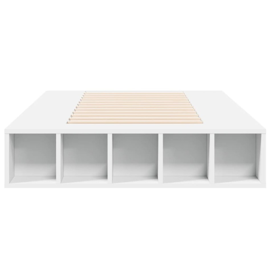 Estructura de cama madera de ingeniería blanca 90x190