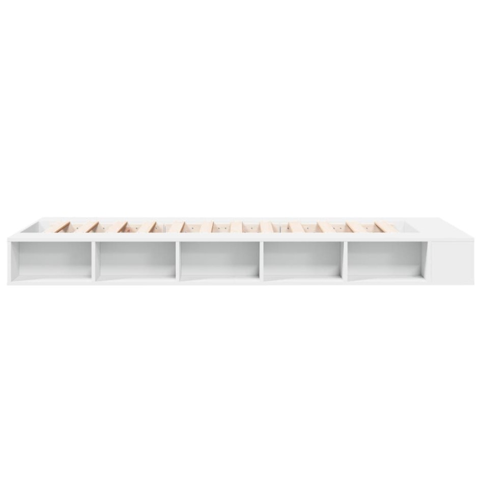 Estructura de cama madera de ingeniería blanca 90x190