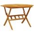 Set de comedor de jardín plegable 5 pzas madera maciza