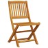 Set de comedor de jardín plegable 5 pzas madera maciza