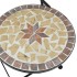 Juego de bistró de mosaico de hierro cerámica terracota