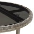 Set comedor jardín 3 pzas y cojines ratán sintético vidrio