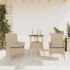 Set comedor jardín 3 pzas cojines ratán sintético vidrio