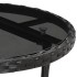 Set comedor jardín 5 pzas cojines ratán sintético vidrio