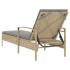 Tumbona con cojín ratán sintético beige 63x200x81