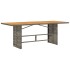 Mesa de jardín superficie madera acacia ratán gris
