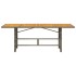Mesa de jardín superficie madera acacia ratán gris