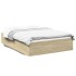 Estructura de cama madera de ingeniería roble Sonoma 120x190