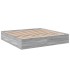 Estructura de cama madera de ingeniería gris Sonoma 200x200
