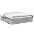 Estructura de cama madera de ingeniería gris hormigón