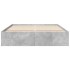 Estructura de cama madera de ingeniería gris hormigón