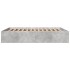 Estructura de cama madera de ingeniería gris hormigón