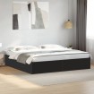 Estructura de cama madera de ingeniería negra 200x200 cm