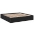 Estructura de cama madera de ingeniería negra 200x200