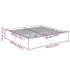 Estructura de cama madera de ingeniería gris Sonoma 180x200