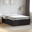 Estructura de cama madera de ingeniería negra 140x200 cm