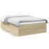 Estructura de cama madera de ingeniería roble Sonoma 140x190