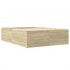 Estructura de cama madera de ingeniería roble Sonoma 140x190
