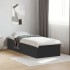 Estructura de cama madera de ingeniería negra 100x200