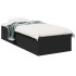 Estructura de cama madera de ingeniería negra 100x200