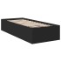 Estructura de cama madera de ingeniería negra 100x200