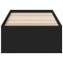 Estructura de cama madera de ingeniería negra 100x200