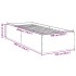 Estructura de cama madera de ingeniería negra 100x200