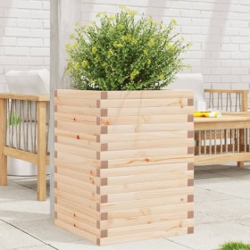 Jardinera de madera maciza de pino 50x50x68,5