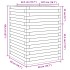 Jardinera de madera maciza de pino 50x50x68,5