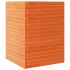 Jardinera madera maciza de pino marrón cera 50x50x68,5