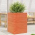Jardinera madera maciza de pino marrón cera 50x50x68,5