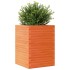 Jardinera madera maciza de pino marrón cera 50x50x68,5