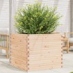 Jardinera de madera maciza de pino 80x80x68,5 cm