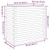 Jardinera madera maciza de pino blanco 70x40x68,5