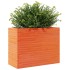 Jardinera madera maciza de pino marrón cera 90x40x68,5