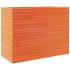 Jardinera madera maciza de pino marrón cera 90x40x68,5