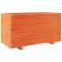 Jardinera madera maciza de pino marrón cera 90x40x49,5