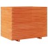 Jardinera madera maciza de pino marrón cera 90x60x72