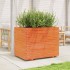 Jardinera madera maciza de pino marrón cera 90x60x72