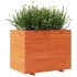 Jardinera madera maciza de pino marrón cera 90x60x72