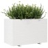 Jardinera de madera maciza de pino blanca 110x60x72