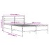Estructura de cama madera de ingeniería y metal negro
