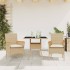 Set comedor jardín 3 pzas cojines ratán sintético vidrio