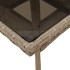 Set comedor jardín 3 pzas cojines ratán sintético vidrio