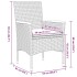 Set de comedor jardín 5 pzas con cojines ratán PE acacia