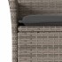 Set comedor jardín 5 pzas y cojines ratán sintético vidrio