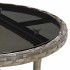 Set comedor jardín 5 pzas y cojines ratán sintético vidrio