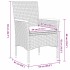 Set comedor jardín 5 pzas y cojines ratán sintético vidrio
